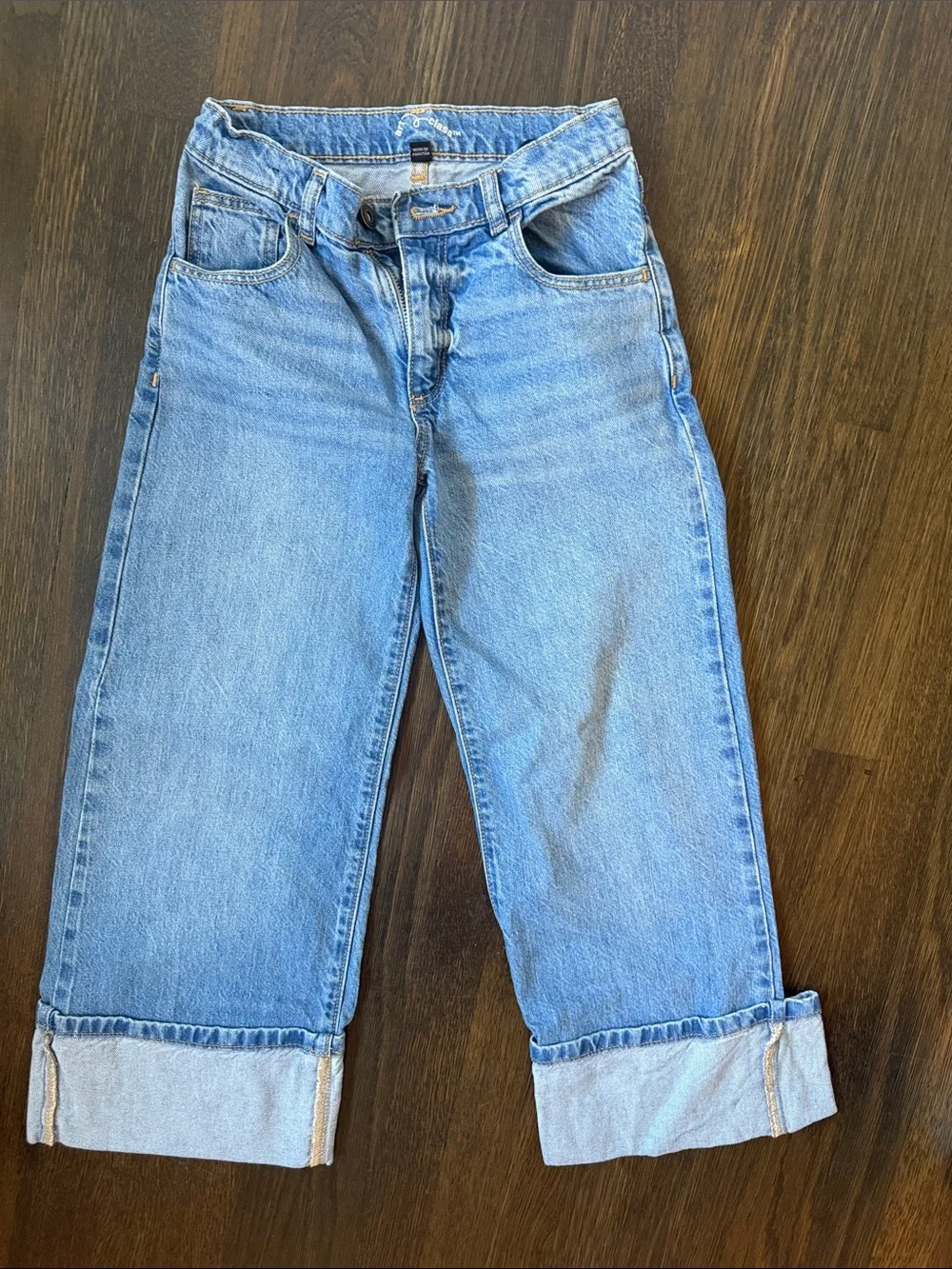 art class Light Blue Kids Roll-Cuff Jeans
